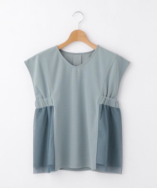 &Bridge(アンドブリッジ)の「artemarvel ウエストマークVネックブラウス(シャツ/ブラウス・レディース・ダークグリーン/スミクロ/オフホワイト/グレー・02)」の7枚目の写真