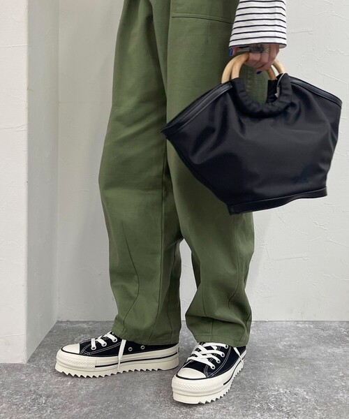 Woods（ウッズ）の「【Woods/ウッズ】ウッドリングハンドルトートバッグ（トートバッグ・レディース・ブラウン/ブラック・FREE）」の2枚目の写真