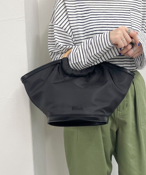 Woods（ウッズ）の「【Woods/ウッズ】ウッドリングハンドルトートバッグ（トートバッグ・レディース・ブラウン/ブラック・FREE）」の6枚目の写真