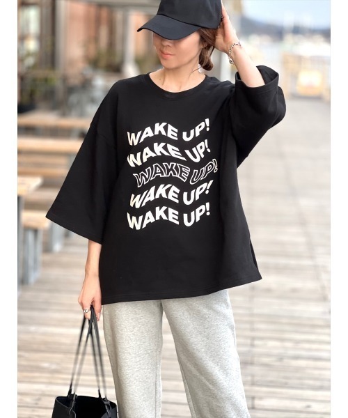 Day and Grade(デイアンドグレイド)の「ロゴカットソー(Tシャツ/カットソー・レディース・ブラック/アイボリー・FREE)」の2枚目の写真