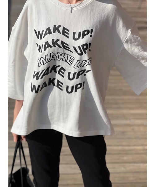 Day and Grade(デイアンドグレイド)の「ロゴカットソー(Tシャツ/カットソー・レディース・ブラック/アイボリー・FREE)」の3枚目の写真