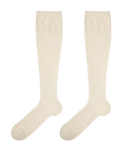 GUNZE(グンゼ)の「UCHI-COLLE/ウチコレ 着圧ハイソックス ふわとろ素材 ひざ下丈(ソックス/靴下・レディース・イエロー系その他/チャコールグレー・23-25)」の5枚目の写真