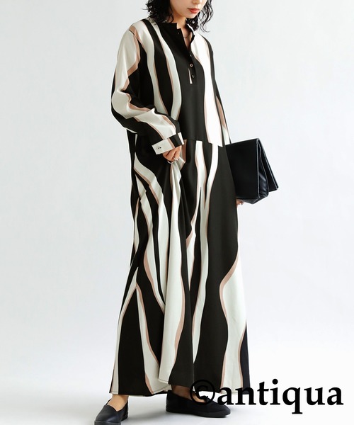 antiqua(アンティカ)の「【patterntorso】長袖ワンピース(ワンピース・レディース・ブラック・FREE)」の7枚目の写真