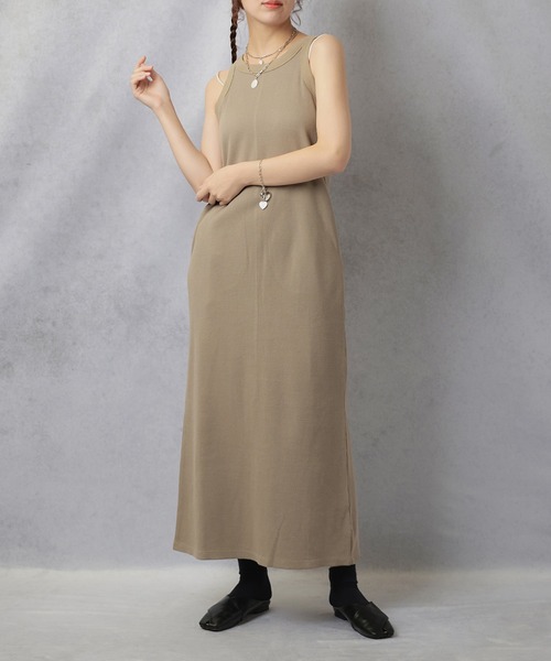 Lull（ルル）の「【Lull / ルル】サーマルアメスリワンピ（ワンピース・レディース・ブラック/杢グレー/ベージュ・ONESIZE）」の3枚目の写真