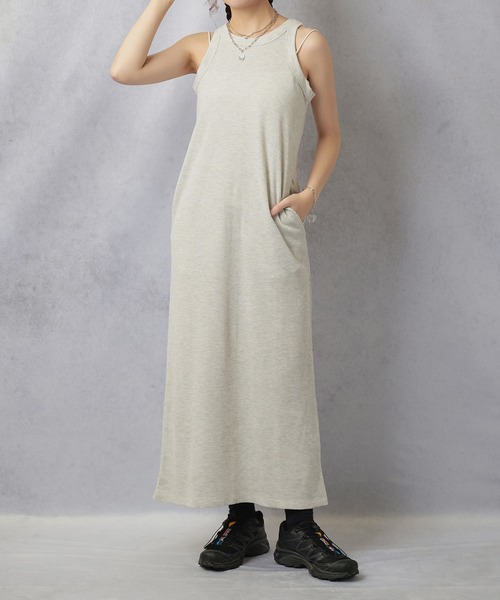 Lull（ルル）の「【Lull / ルル】サーマルアメスリワンピ（ワンピース・レディース・ブラック/杢グレー/ベージュ・ONESIZE）」の8枚目の写真