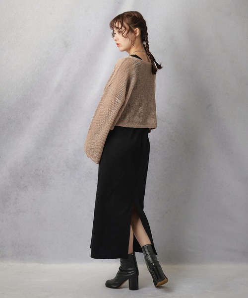 Lull（ルル）の「【Lull / ルル】サーマルアメスリワンピ（ワンピース・レディース・ブラック/杢グレー/ベージュ・ONESIZE）」の11枚目の写真