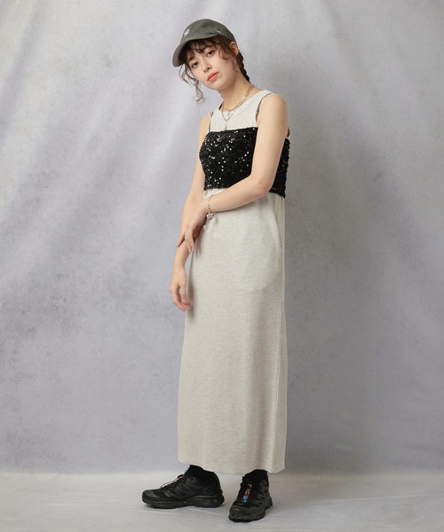 Lull（ルル）の「【Lull / ルル】サーマルアメスリワンピ（ワンピース・レディース・ブラック/杢グレー/ベージュ・ONESIZE）」の16枚目の写真