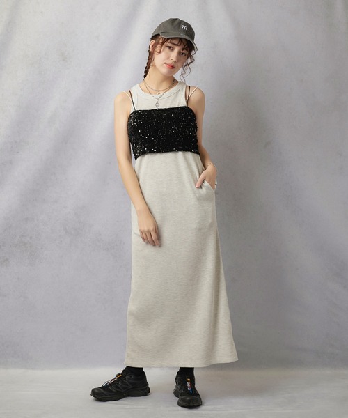 Lull（ルル）の「【Lull / ルル】サーマルアメスリワンピ（ワンピース・レディース・ブラック/杢グレー/ベージュ・ONESIZE）」の17枚目の写真