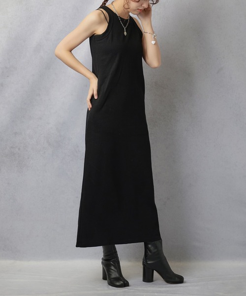 Lull（ルル）の「【Lull / ルル】サーマルアメスリワンピ（ワンピース・レディース・ブラック/杢グレー/ベージュ・ONESIZE）」の5枚目の写真