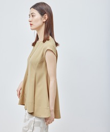 トリアセバックサテンペプラムブラウス/セットアップ対応