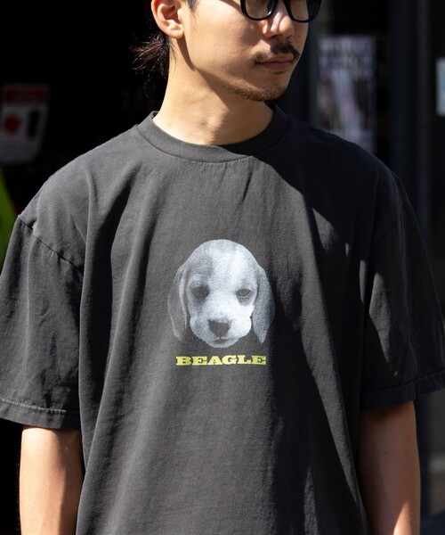 GLOSTER(グロスター)の「【新柄追加】【GLOSTER/グロスター】DOG&CAT 犬猫プリント ピグメント プリントTシャツ(Tシャツ/カットソー・メンズ・ブラック系その他7/ブラック系その他4/ブラック系その他6/ブラック系その他2/ブラック系その他/ブラック系その他3/ブラック系その他5/その他・S/M/L)」の1枚目の写真