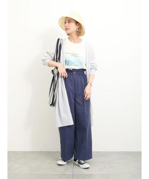 Samansa Mos2 blue（サマンサモスモスブルー）の「編み立て柄ハット（ハット・レディース・キナリ/ベージュ/ブラック・F）」の9枚目の写真