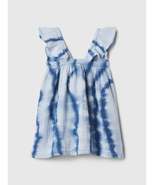 GAP(ギャップ)の「babyGap クリンクル ガーゼ ラッフルフリル ワンピース(ワンピース・キッズ・インディゴブルー・4 YRS/3 YRS/2 YRS/18-24M/12-18M/6-12M/5 YRS)」の3枚目の写真
