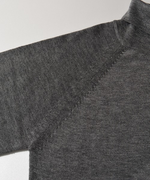 SHIPS JET BLUE（シップスジェットブルー）の「SHIPS JET BLUE(シップス ジェットブルー): メリノファイバー タートルネックニット■（ニット/セーター・メンズ・ネイビー/チャコールグレー/オフホワイト・LARGE/MEDIUM/SMALL）」の5枚目の写真