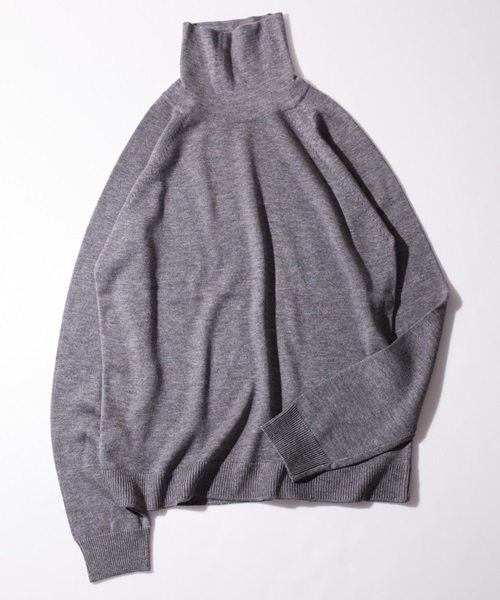 SHIPS JET BLUE（シップスジェットブルー）の「SHIPS JET BLUE(シップス ジェットブルー): メリノファイバー タートルネックニット■（ニット/セーター・メンズ・ネイビー/チャコールグレー/オフホワイト・LARGE/MEDIUM/SMALL）」の12枚目の写真