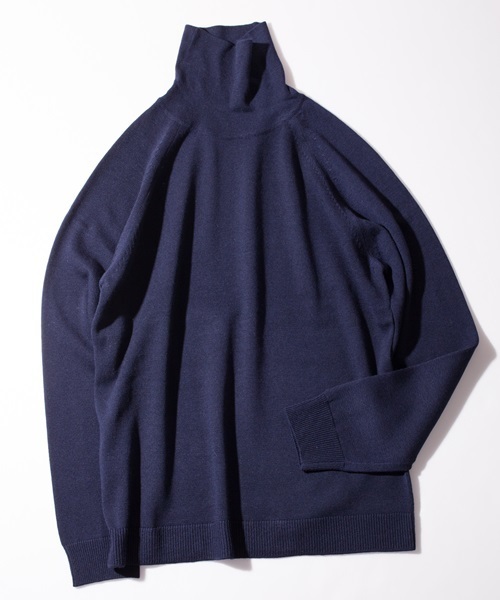 SHIPS JET BLUE（シップスジェットブルー）の「SHIPS JET BLUE(シップス ジェットブルー): メリノファイバー タートルネックニット■（ニット/セーター・メンズ・ネイビー/チャコールグレー/オフホワイト・LARGE/MEDIUM/SMALL）」の13枚目の写真