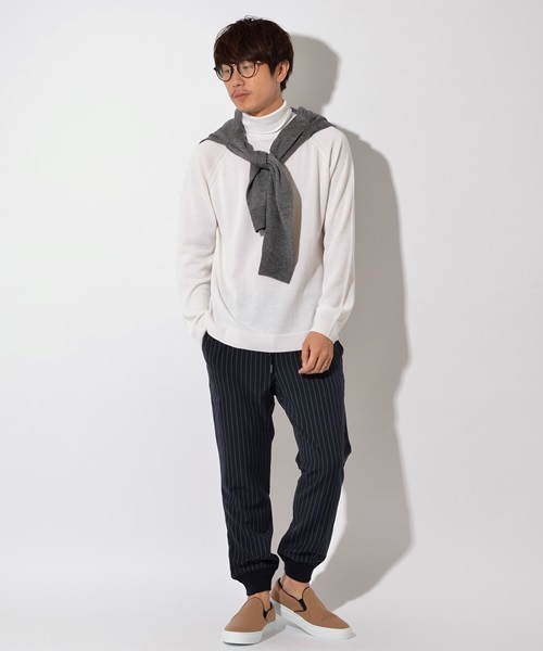 SHIPS JET BLUE（シップスジェットブルー）の「SHIPS JET BLUE(シップス ジェットブルー): メリノファイバー タートルネックニット■（ニット/セーター・メンズ・ネイビー/チャコールグレー/オフホワイト・LARGE/MEDIUM/SMALL）」の14枚目の写真