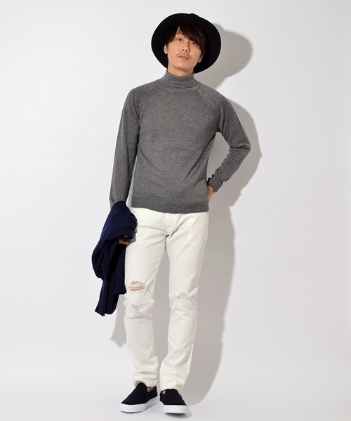 SHIPS JET BLUE（シップスジェットブルー）の「SHIPS JET BLUE(シップス ジェットブルー): メリノファイバー タートルネックニット■（ニット/セーター・メンズ・ネイビー/チャコールグレー/オフホワイト・LARGE/MEDIUM/SMALL）」の15枚目の写真