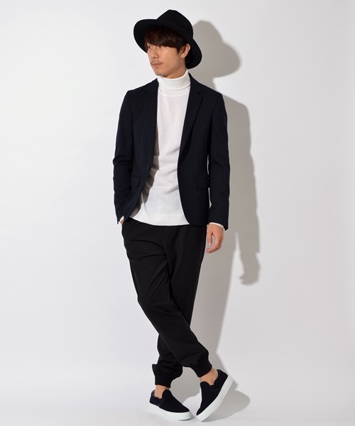 SHIPS JET BLUE（シップスジェットブルー）の「SHIPS JET BLUE(シップス ジェットブルー): メリノファイバー タートルネックニット■（ニット/セーター・メンズ・ネイビー/チャコールグレー/オフホワイト・LARGE/MEDIUM/SMALL）」の9枚目の写真