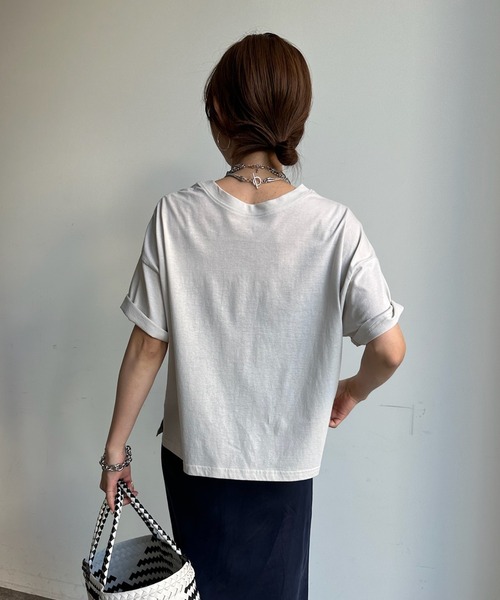 DouDou(ドゥドゥ)の「【WEB限定】TERMINALロゴTEE(Tシャツ/カットソー・レディース・チャコールグレー/グレー/ホワイト系その他・FREE)」の8枚目の写真