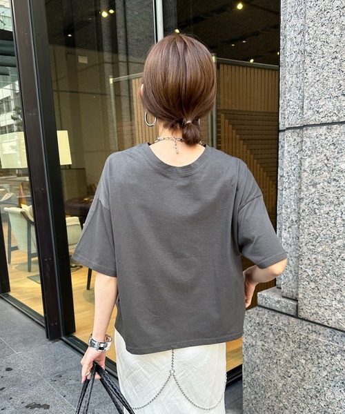 DouDou(ドゥドゥ)の「【WEB限定】TERMINALロゴTEE(Tシャツ/カットソー・レディース・チャコールグレー/グレー/ホワイト系その他・FREE)」の19枚目の写真