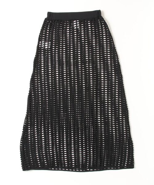RITA ROW(リタロウ)の「RITA ROW/Crochet straight long skirt(スカート・レディース・ブラック・S)」の5枚目の写真