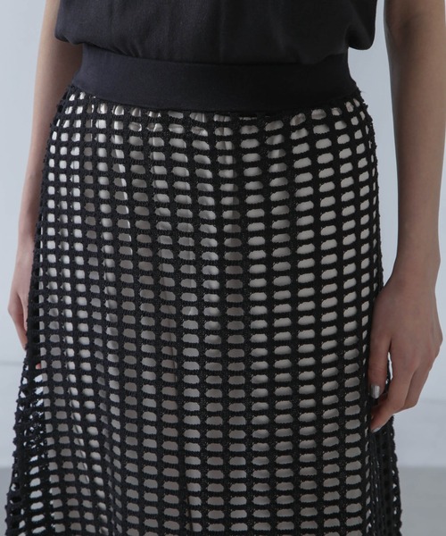 RITA ROW(リタロウ)の「RITA ROW/Crochet straight long skirt(スカート・レディース・ブラック・S)」の7枚目の写真