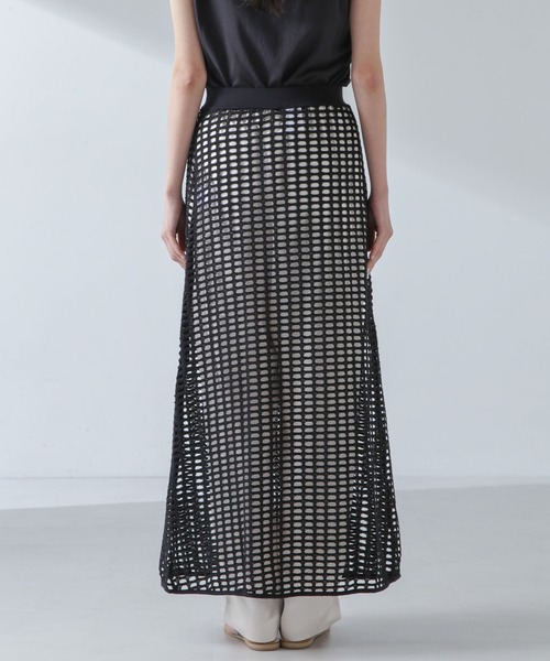 RITA ROW(リタロウ)の「RITA ROW/Crochet straight long skirt(スカート・レディース・ブラック・S)」の8枚目の写真