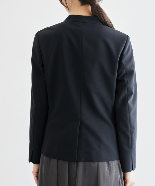 ROPE' PICNIC(ロペピクニック)の「リネンライクノーラペルジャケット/セットアップ対応・UVケア(ノーカラージャケット・レディース・ネイビー/ダークブラウン/ライトグレー・36/40/38)」の16枚目の写真