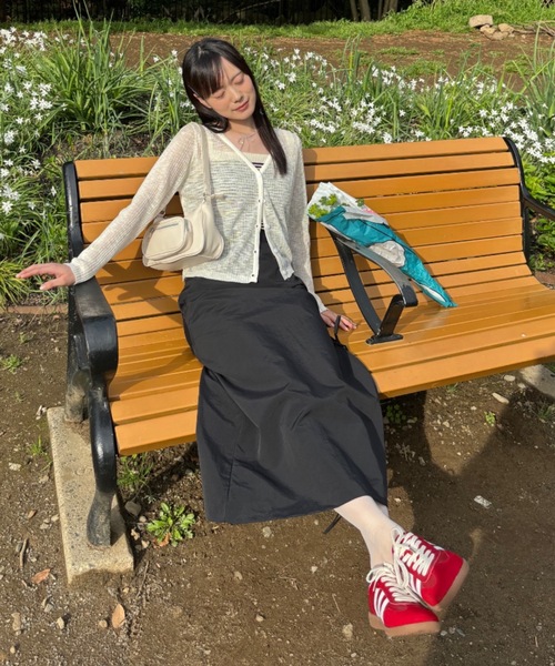 Birthday room（バースデイルーム）の「シアーニットカラーカーディガン（カーディガン/ボレロ・レディース・ホワイト/グレー/ピンク/イエロー/グリーン/ブラック/ライトブルー・FREE）」の22枚目の写真