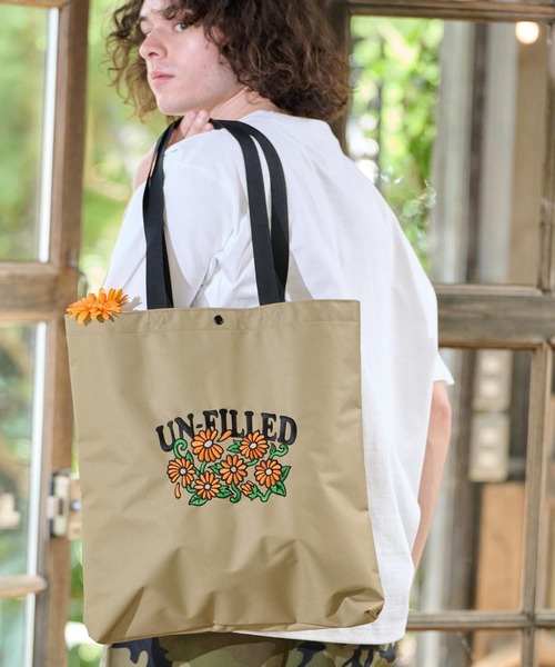 【セール】mko12044- GERBERA ARCH EMB TOTE BAG トートバッグ（トートバッグ）｜UN-FILLED（アンフィルド）