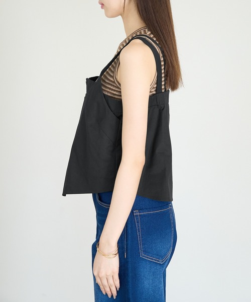 ROPE' PICNIC（ロペピクニック）の「レイヤードキャミソールジレ（キャミソール・レディース・キナリ/ブラック・38）」の20枚目の写真