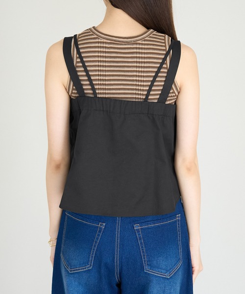 ROPE' PICNIC（ロペピクニック）の「レイヤードキャミソールジレ（キャミソール・レディース・キナリ/ブラック・38）」の21枚目の写真