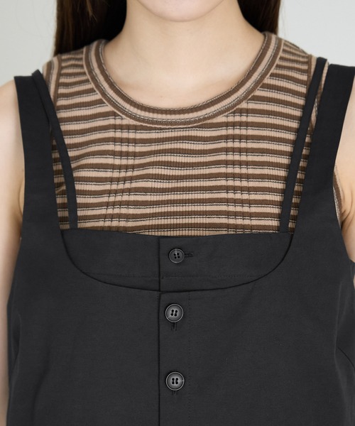 ROPE' PICNIC（ロペピクニック）の「レイヤードキャミソールジレ（キャミソール・レディース・キナリ/ブラック・38）」の22枚目の写真