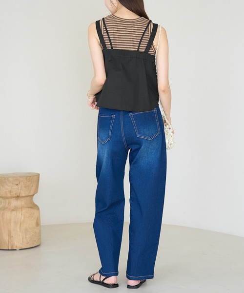 ROPE' PICNIC（ロペピクニック）の「レイヤードキャミソールジレ（キャミソール・レディース・キナリ/ブラック・38）」の5枚目の写真