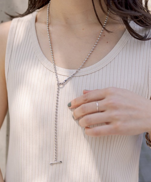 RIVE DROITE（リヴドロワ）の「ボールチェーンラリエット（ネックレス・レディース・シルバー・FREE）」の2枚目の写真