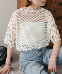 【WEB限定】パイピングメッシュオーバーT