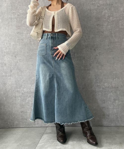 dispark（ディスパーク）の「DISPARK/ホルターネックキャミSETカーデ（カーディガン/ボレロ・レディース・アイボリー/カーキ・FREE）」の10枚目の写真