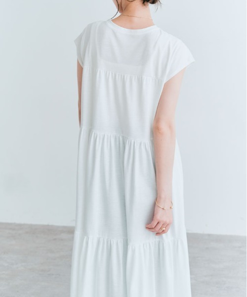 kirakiraShop（キラキラショップ）の「ティアード カットソー ワンピース（ワンピース・レディース・ミント/ブルー/オフホワイト/ブラック/チャコール・M/L）」の22枚目の写真