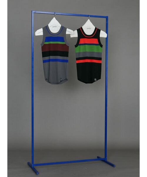 UN3D.（アンスリード）の「MULTI BORDER KT TT / マルチボーダーニットタンクトップ（タンクトップ・レディース・グレー/ブラック・FREE）」の4枚目の写真