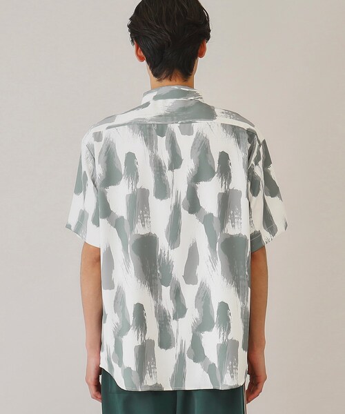 THE SHOP TK （ザ ショップ ティーケー ）の「◆【10色展開】プリントデザインシャツ チェック／ブロッキング／マーブル／ブラシアート（シャツ/ブラウス・メンズ・アイボリー系1/ホワイト系6/チャコールグレー/ホワイト系3/ブラック系2/ネイビー系2/ホワイト系5/ブラック系4/チャコール/ブラック系5・02/03/04）」の14枚目の写真