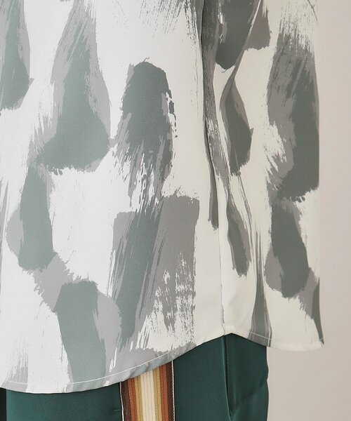 THE SHOP TK （ザ ショップ ティーケー ）の「◆【10色展開】プリントデザインシャツ チェック／ブロッキング／マーブル／ブラシアート（シャツ/ブラウス・メンズ・アイボリー系1/ホワイト系6/チャコールグレー/ホワイト系3/ブラック系2/ネイビー系2/ホワイト系5/ブラック系4/チャコール/ブラック系5・02/03/04）」の17枚目の写真