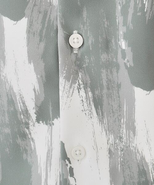 THE SHOP TK （ザ ショップ ティーケー ）の「◆【10色展開】プリントデザインシャツ チェック／ブロッキング／マーブル／ブラシアート（シャツ/ブラウス・メンズ・アイボリー系1/ホワイト系6/チャコールグレー/ホワイト系3/ブラック系2/ネイビー系2/ホワイト系5/ブラック系4/チャコール/ブラック系5・02/03/04）」の21枚目の写真