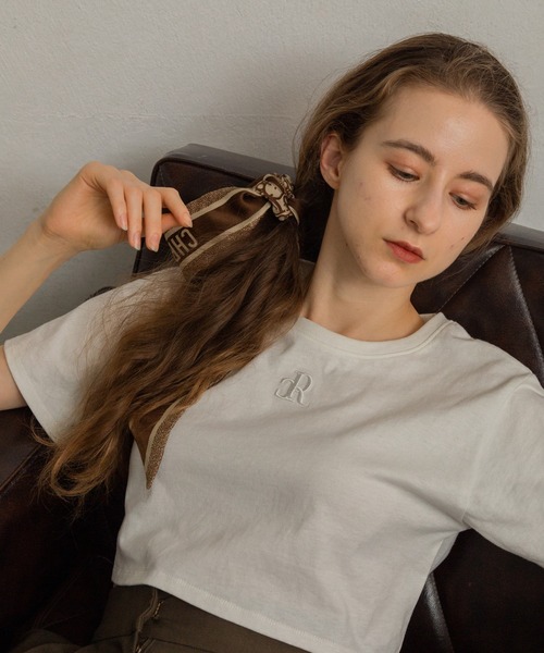 RANCLIC（ランクリック）の「cropped back open T-shirt 【RC】（Tシャツ/カットソー・レディース・アイボリー/ブラック/カーキ・FREE）」の13枚目の写真