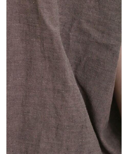 Samansa Mos2(サマンサ モスモス)の「【クールコットン/接触冷感】柄アソートクレリック袖タックブラウス(シャツ/ブラウス・レディース・ブラウン/グレー/チャコールグレー/オフホワイト・F)」の5枚目の写真