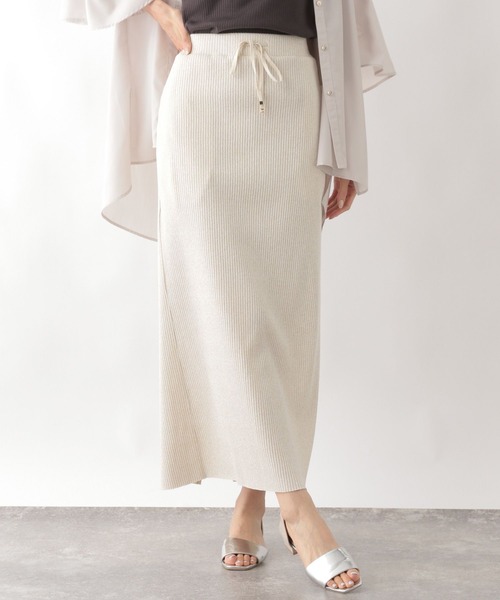 GLOBAL WORK（グローバルワーク）の「セルフCUTリブナロースカート/123730（スカート・レディース・ブラック/ブラウン系9/ブラック系/ホワイト系8/グレー系5・LARGE/MEDIUM）」の9枚目の写真