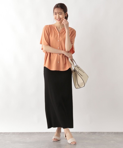 GLOBAL WORK（グローバルワーク）の「セルフCUTリブナロースカート/123730（スカート・レディース・ブラック/ブラウン系9/ブラック系/ホワイト系8/グレー系5・LARGE/MEDIUM）」の12枚目の写真