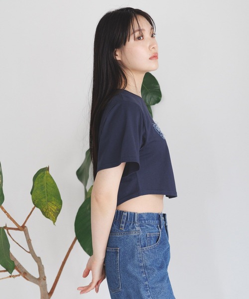 3.3 Field Trip （3.3フィールドトリップ）の「3.3 Field Trip／デニムロゴTEE（Tシャツ/カットソー・レディース・チャコール/ホワイト/ネイビー・FREE）」の12枚目の写真