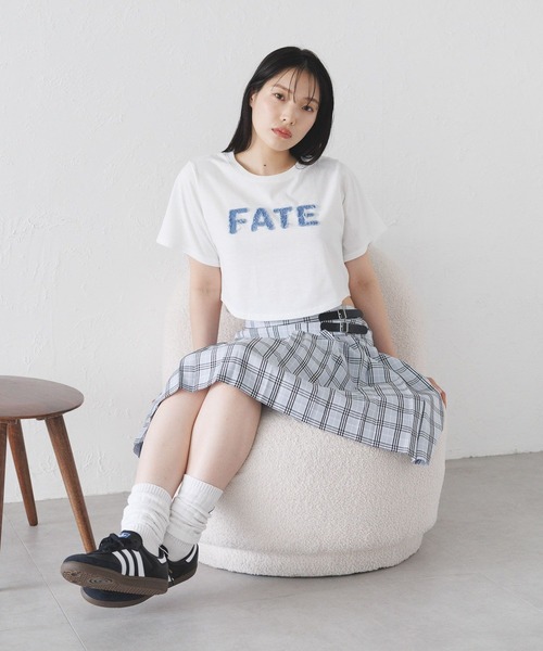 3.3 Field Trip （3.3フィールドトリップ）の「3.3 Field Trip／デニムロゴTEE（Tシャツ/カットソー・レディース・チャコール/ホワイト/ネイビー・FREE）」の14枚目の写真