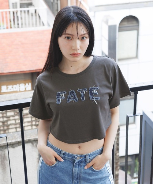 3.3 Field Trip （3.3フィールドトリップ）の「3.3 Field Trip／デニムロゴTEE（Tシャツ/カットソー・レディース・チャコール/ホワイト/ネイビー・FREE）」の22枚目の写真